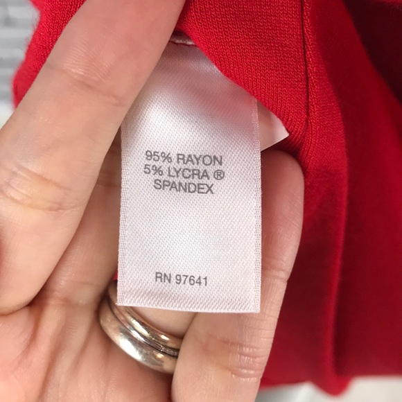 Red J. Jill Wearever Collection Short Sleeve Top - Picture 5 of 6